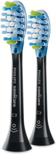 Philips Sonicare C3 Premium Plaque Defence Electric Toothbrush Replacement Heads Black HX9042/88 2pcs