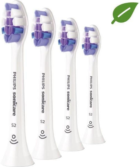 Philips Sonicare S2 Sensitive Replacement Heads for HX6054/10 Quantity 4