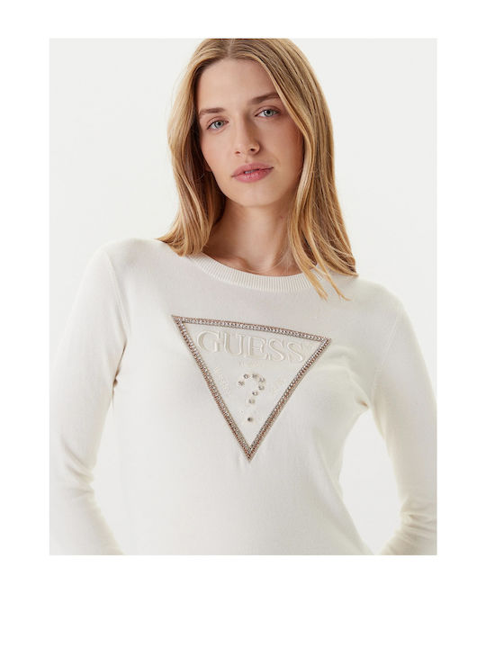 Damen Langarm Pullover Ecru