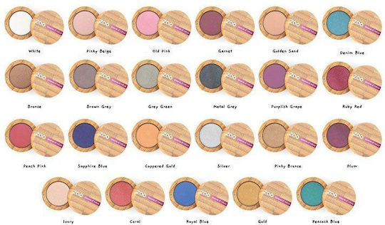 Zao Organic Makeup Pearly Eyeshadow Refill Σκιά Ματιών Matte σε Στερεή Μορφή με Καφέ Χρώμα 3gr