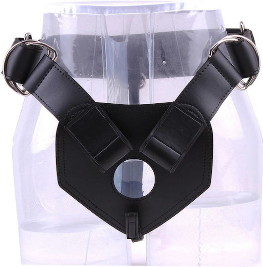 Chisa Novelties Luxe Harness Арсенал с Единично Дилдо в Черен цвят