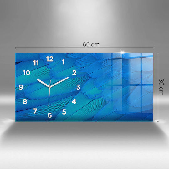 Tulup Silent Wall Clock Glass Multicolour 60x30cm