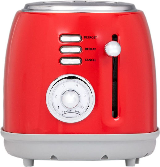 Morris Toaster 2 Slots 850W Red