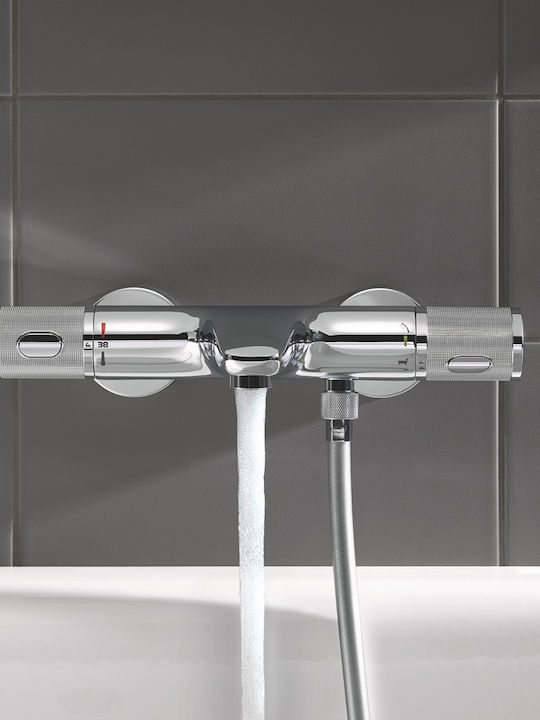 Grohe Αναμεικτική Μπαταρία Μπανιέρας Θερμοστατική Ασημί Grohe Αναμεικτική Μπαταρία Μπανιέρας Θερμοστατική Ασημί