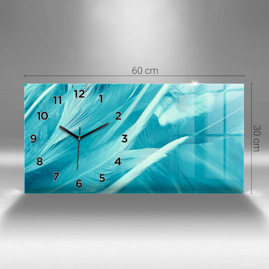 Tulup Тих режим Стенен часовник Лилав 60x30см