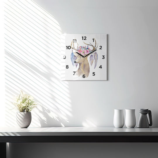 Tulup Leise Wanduhr Glas Lila Ø30cm