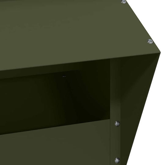 Vidaxl Chicken Feeder Olive Green 20 X 25 X 35 Cm