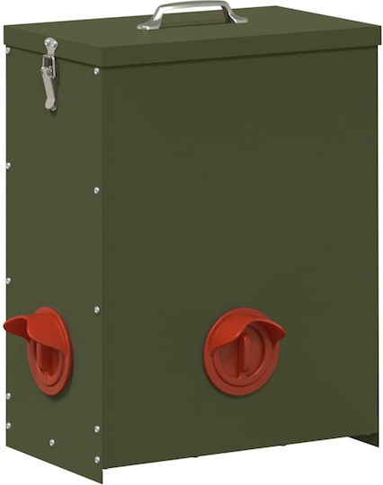 Vidaxl Alimentator Păsări Măslinie Verde 32,5 X 20,5 X 43 Cm