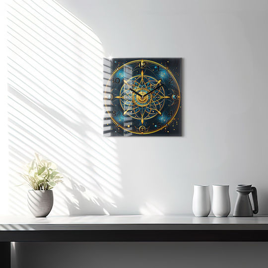 Tulup Leise Wanduhr Glas Mehrfarbig Ø30cm