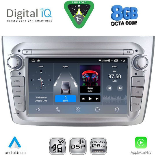 Digital IQ Car Audio System for Alfa Romeo Mito 2008-2018 (Bluetooth/USB/WiFi/GPS/Apple-Carplay/Android-Auto)