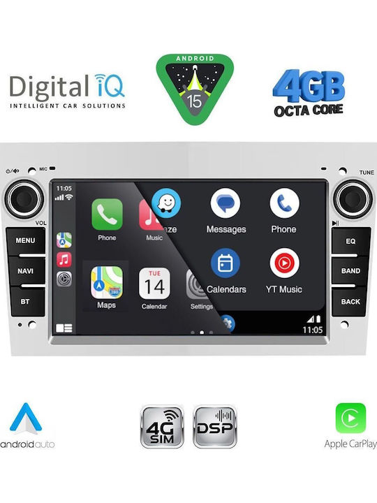 Digital IQ Car Audio System for Opel Antara 2004-2014 Bluetooth USB Wi-Fi GPS Apple CarPlay Android Auto with 7 Inch Touch Screen DIGITAL IQ BLG 419SL CPA