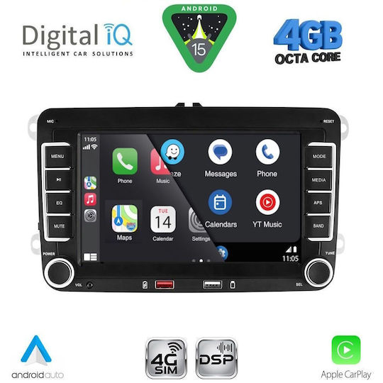 Digital IQ Автомобилна Аудио Система за Seat Alhambra 2004-2016 (Bluetooth/USB/Wi-Fi/GPS/Apple CarPlay/Android Auto) с Touch Screen 7"