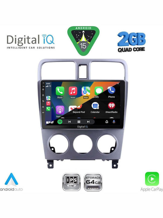 Digital IQ Car Audio System for Subaru Forester 2002-2008 (Bluetooth/USB/WiFi/GPS/Apple-Carplay/Android-Auto) with Touch Screen 9"