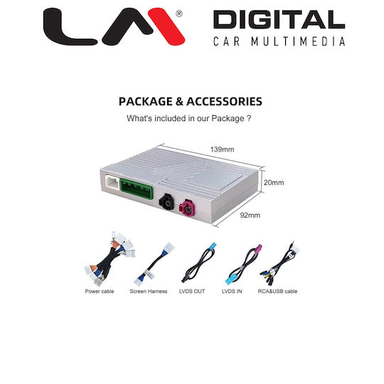 LM Digital Ηχοσύστημα Αυτοκινήτου για Lexus ES / UX / NX / RX (Bluetooth/USB/WiFi/GPS/Apple-Carplay/Android-Auto)