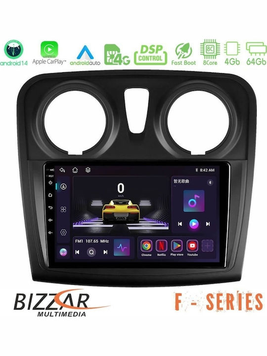 Bizzar Car Audio System for Renault Dokker Dacia Sandero / Dokker 2014-2020 (Bluetooth/USB/WiFi/GPS/Apple-Carplay/Android-Auto) with Touch Screen 9"