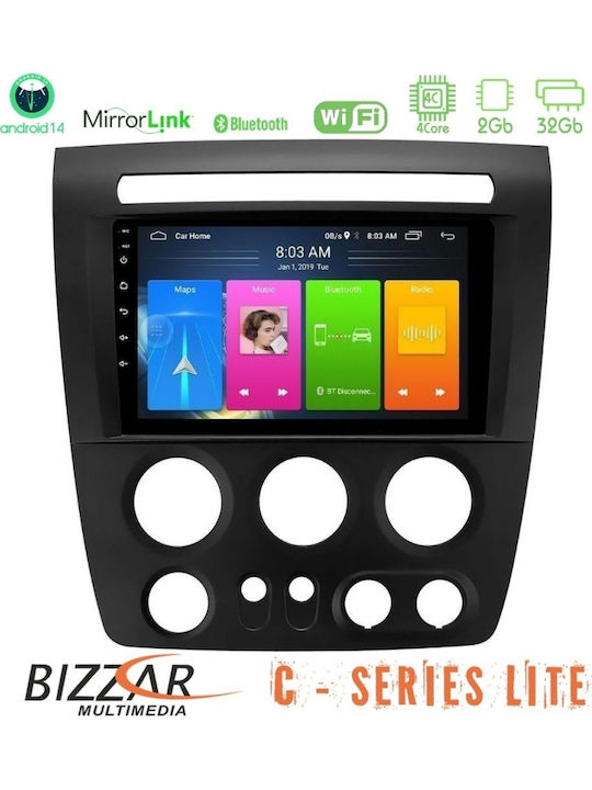 Bizzar Car Audio System Hummer H3 2005-2009 (Bluetooth/USB/AUX/WiFi/GPS/Apple-Carplay/Android-Auto) with Touch Screen 9"