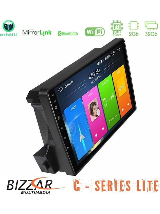 Bizzar Car Audio System for SsangYong Actyon / Kyron 2005-2014 Bluetooth USB AUX Wi-Fi GPS Apple CarPlay Android Auto with 9 Inch Touch Screen
