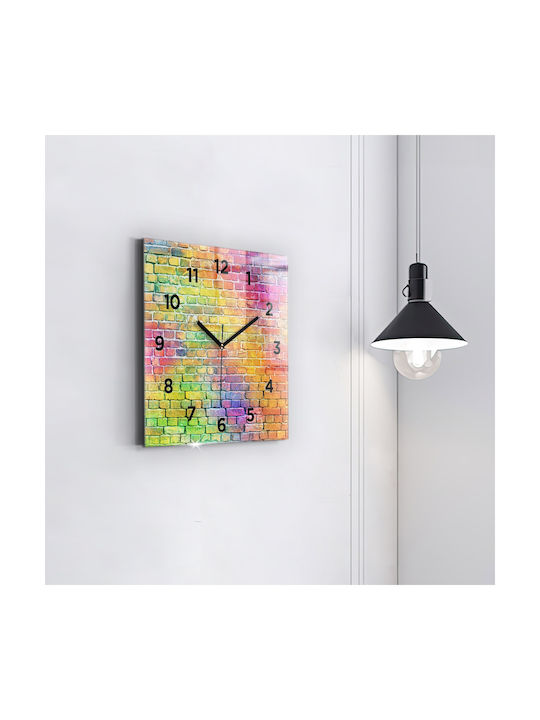 Tulup Silent Wall Clock Glass Multicolour Ø30cm