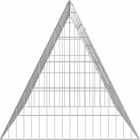 vidaXL 42019225 Galvanized Steel Cage for Rabbits 650x55x55cm