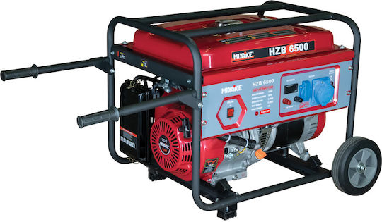 Miyake HZB6500 Γεννήτρια Βενζίνης Τετράχρονη με Χειροκίνητη Μίζα, Ρόδες και Μέγιστη Ισχύ 6.5kVA