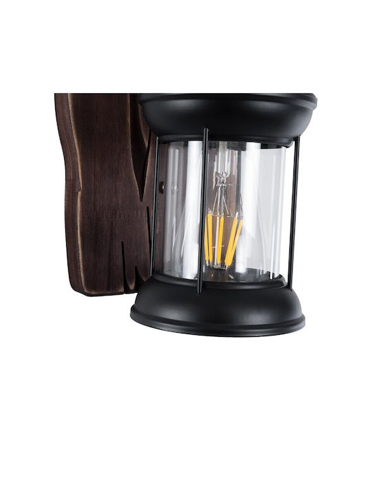 VenCore Vintage Lamp Wall with Socket E27 Brown 20x30cm