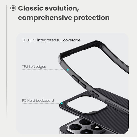 Nillkin Super Frosted Back Cover Plastic / Silicone Black (Xiaomi 15T)