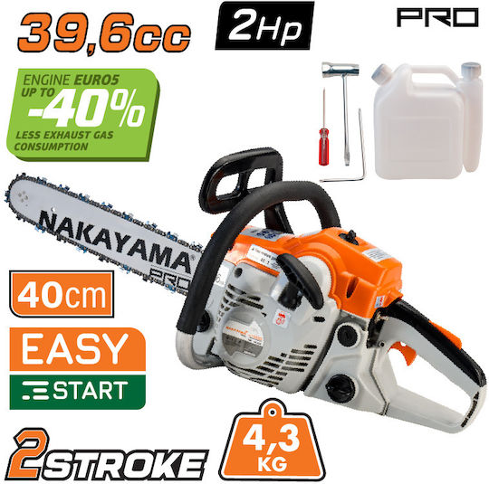 Nakayama PC4100 Αλυσοπρίονο Βενζίνης 2hp 4.3kg με Λάμα 40cm και Easy Start