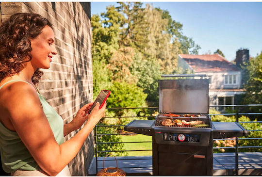 Char-Broil Evolve Cu picioare Grătar Electric Grătar 2400W cu Capac și Termostat Reglabil 57bucx39buccm