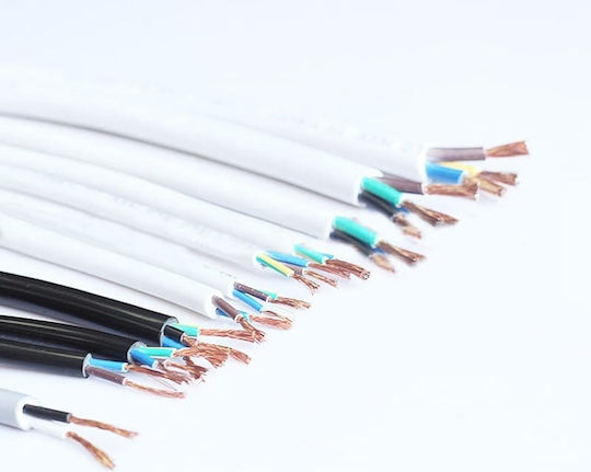 Redled Power Cord Type NYL with Cable Properties 5x6mm² in White Colour 1m Flexible