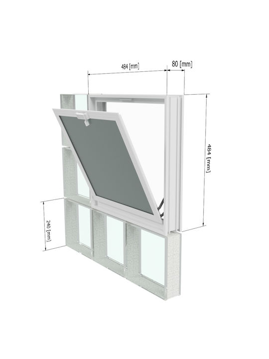 Hinged Window W48xH48cm