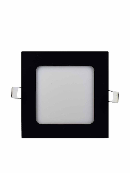 Vivalux Platz Vertieft LED Panel 6W mit Natürliches Weiß Licht 4000K