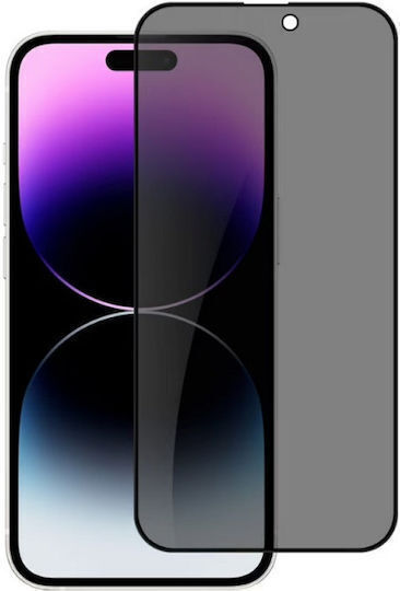 Vollkleber Privatsphäre Gehärtetes Glas Schwarz (iPhone 16 Pro Max)