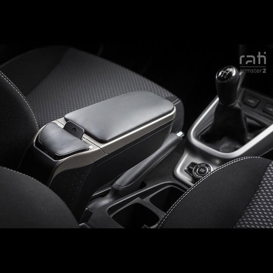 Rati Armster Τεμπέλης Αυτοκινήτου από Δερματίνη Universal Kia Rio Ασημί Χρώμα