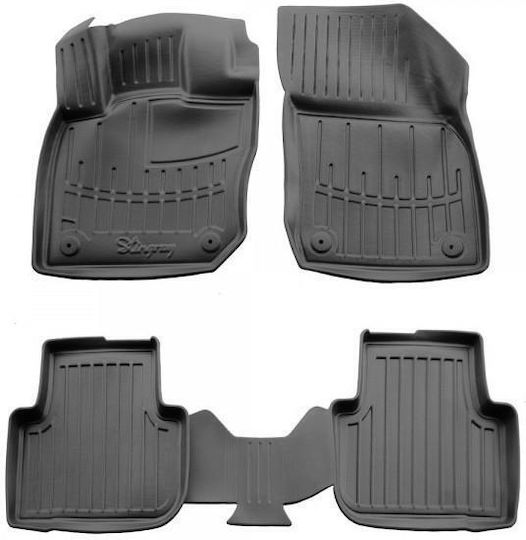 Race Axion Set of Front and Rear Mats 4pcs Tray Type for Volkswagen Tiguan Black