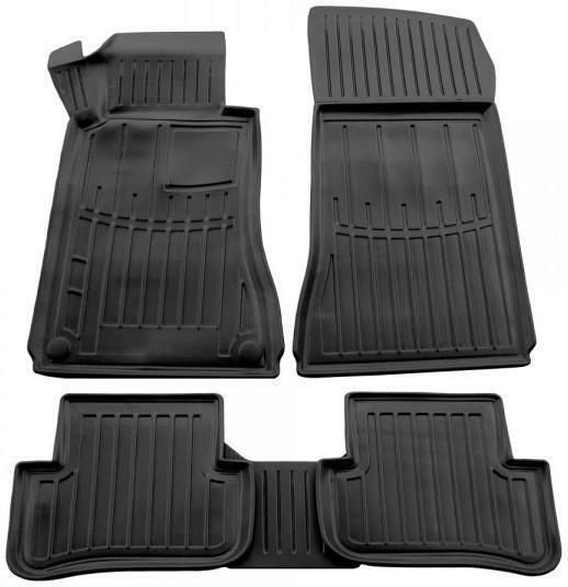 Race Axion Set of Front and Rear Mats 5pcs Tray Type for Mercedes-Benz C Class 1993-2001 Black