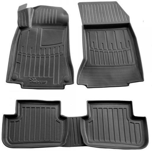 Race Axion Set of Front and Rear Mats 5pcs Tray Type for Mercedes-Benz B Class 2011-2018 Black