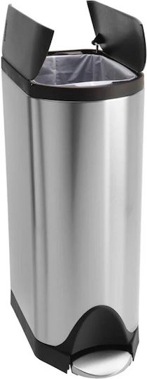 Simplehuman Металик Контейнер За отпадъци с педал 30лт Инокс