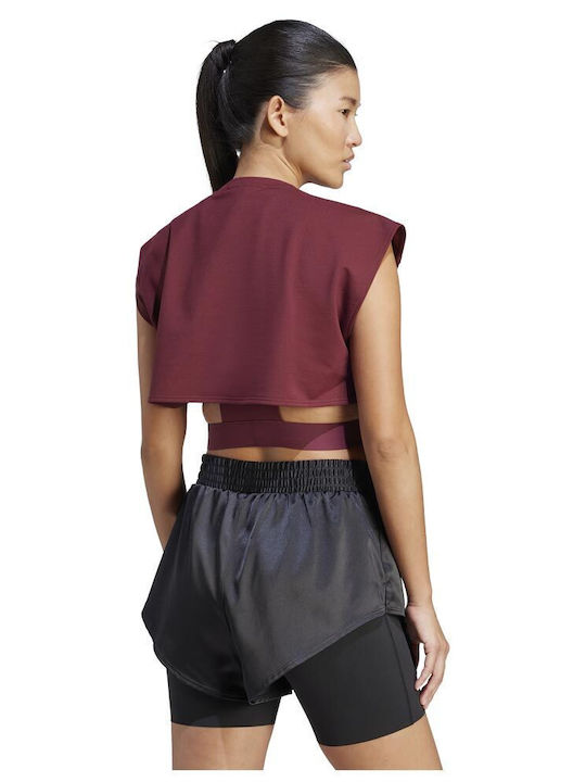 adidas Power Aeroready Blouse Burgundy