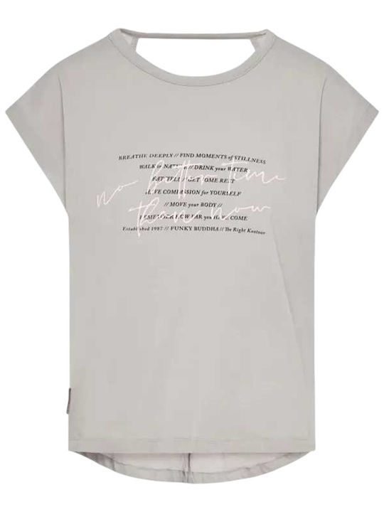 Women's Summer Cotton Sleeveless Gray Blouse