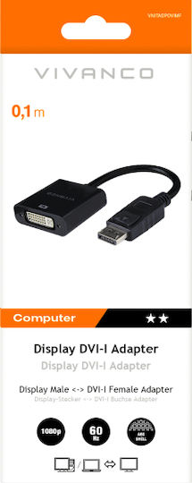 Vivanco Convertor DVI-I masculin în DVI-I feminin 1buc