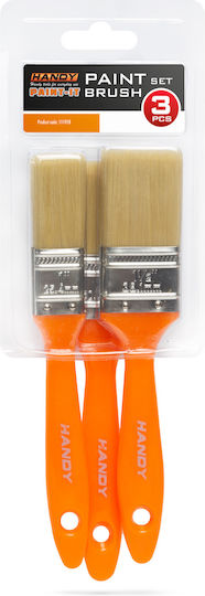 Set De Pensule Cu Mâner Din Plastic 3 Bucăți 1" 1.5" 2"