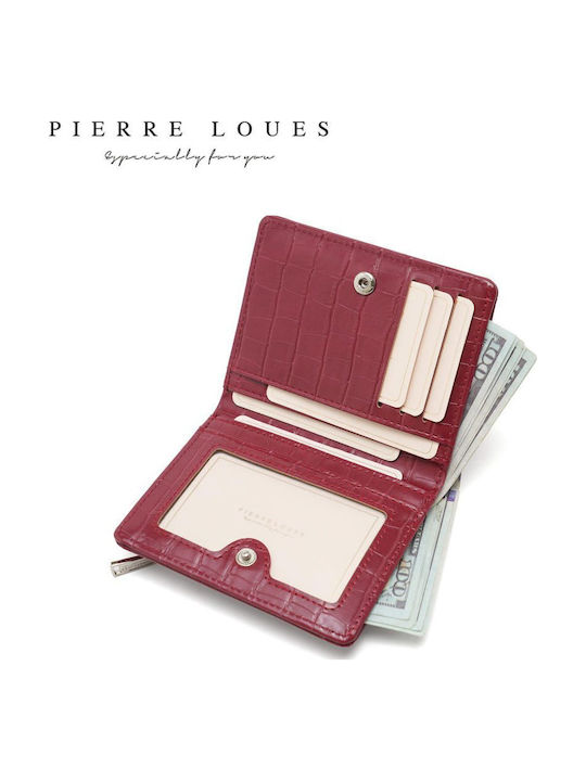 Small Fabric Women's Card Wallet Burgundy PL822-17A Burgundy