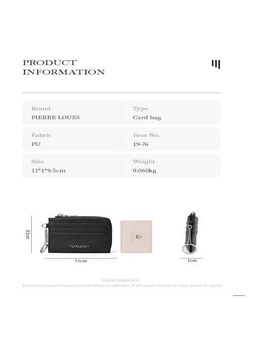 Small Women's Wallet Cards Black