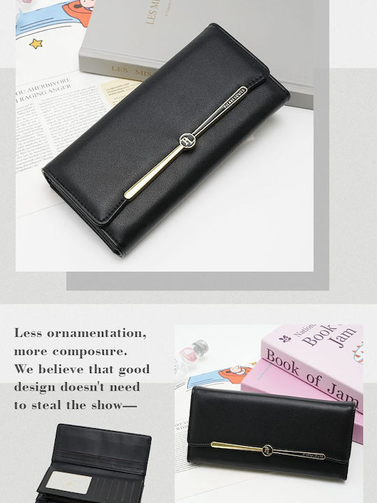Large Fabric Women's Wallet Classic Black