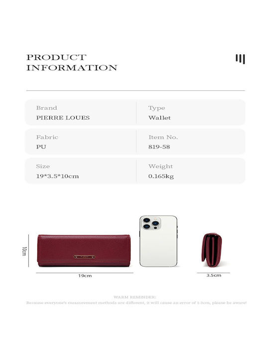 Large Women's Wallet Classic Burgundy