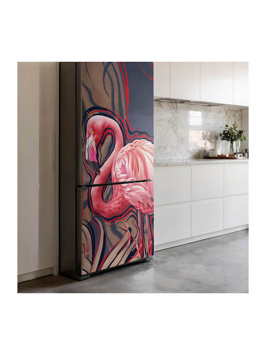 Wandsticker Magnetisches Kühlschrankcover Flamingo Tropischer Stil 70x190 cm
