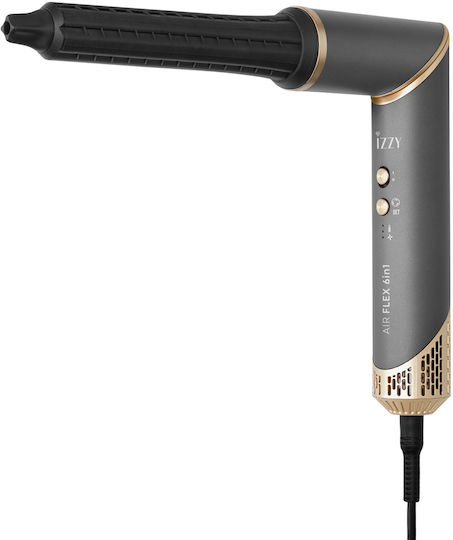 Izzy Multistyler Airflex 6 in 1 Ηλεκτρική Βούρτσα με Αέρα για Ίσιωμα και Μπούκλες 1500W