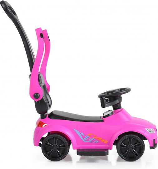 Moni Victory 2in1 Количка Езда На с Ръкохватка За Родител За 12+ Месеца Розова