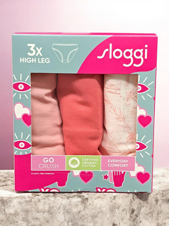 High Βαμβακερά Women's Slip 3Pack Salmon, Coral, Printed
