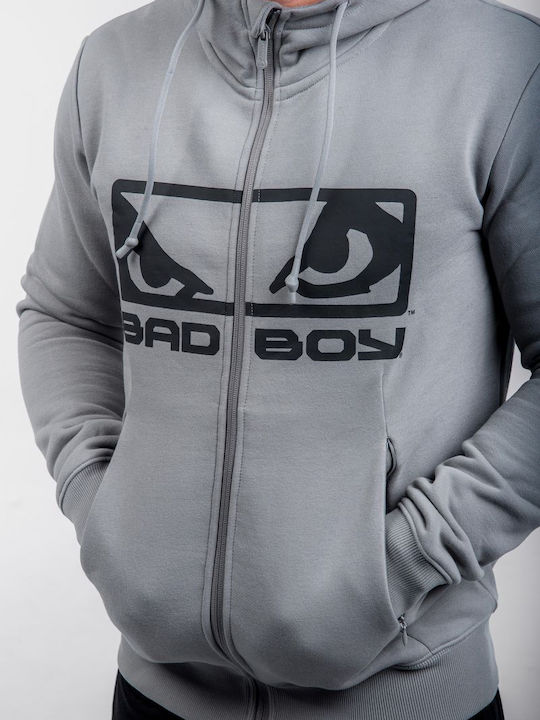 Sweatshirt mit Kapuze Grau/Schwarz
